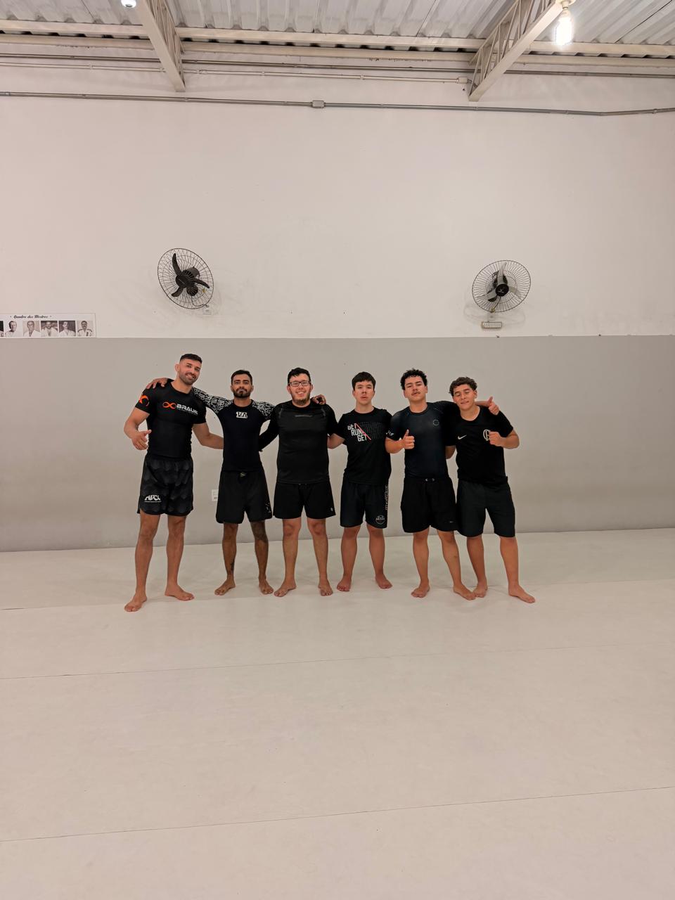 Treino no tatame do Dojo Nato